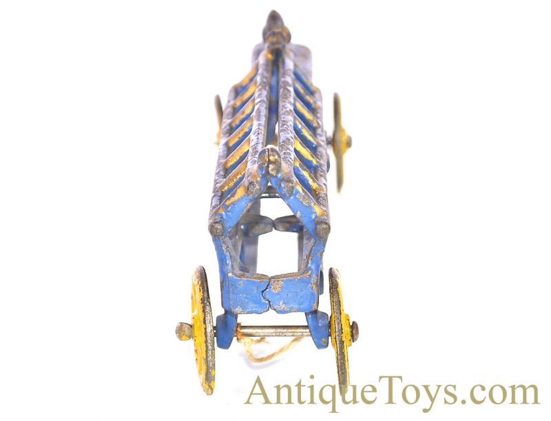 Dent Unusual Blue, Yellow & Gold Cast Iron Fire Ladder Truck for Sale <FONT COLOR="ff000 ">*SOLD*</font> - Image 5
