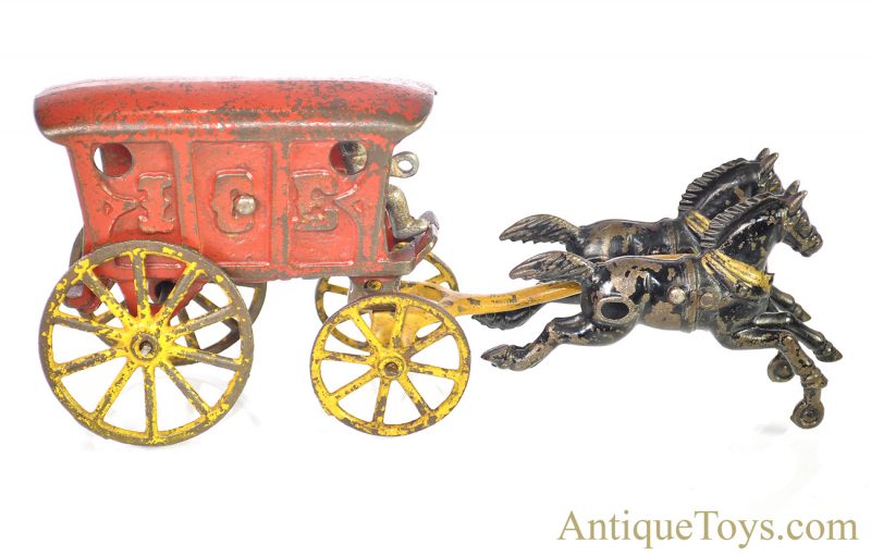 Hubley Cast Iron Horse Drawn Ice Truck <FONT COLOR="ff000 ">*SOLD*</font>