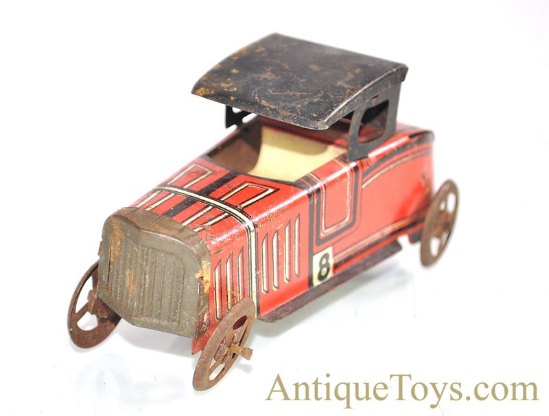 Rico Tin Penny Toy Tin Lithographed #8 Race Car <FONT COLOR="ff000 ">*SOLD*</font> - Image 5