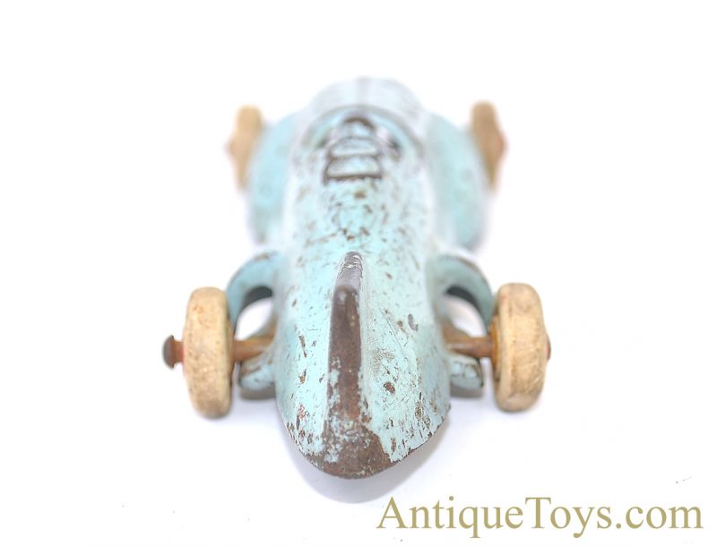 Arcade Sky Blue Cast Iron Race Car #8 <FONT COLOR="ff000 ">*SOLD*</font> - Image 9