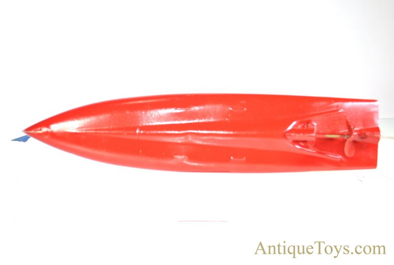 Jouets de Paris JEP "Ruban Bleu No. 1" 915-1 Tin Hand Painted Mechanical French Windup Speed Boat with Box <FONT COLOR="ff000 ">*SOLD*</font> - Image 4