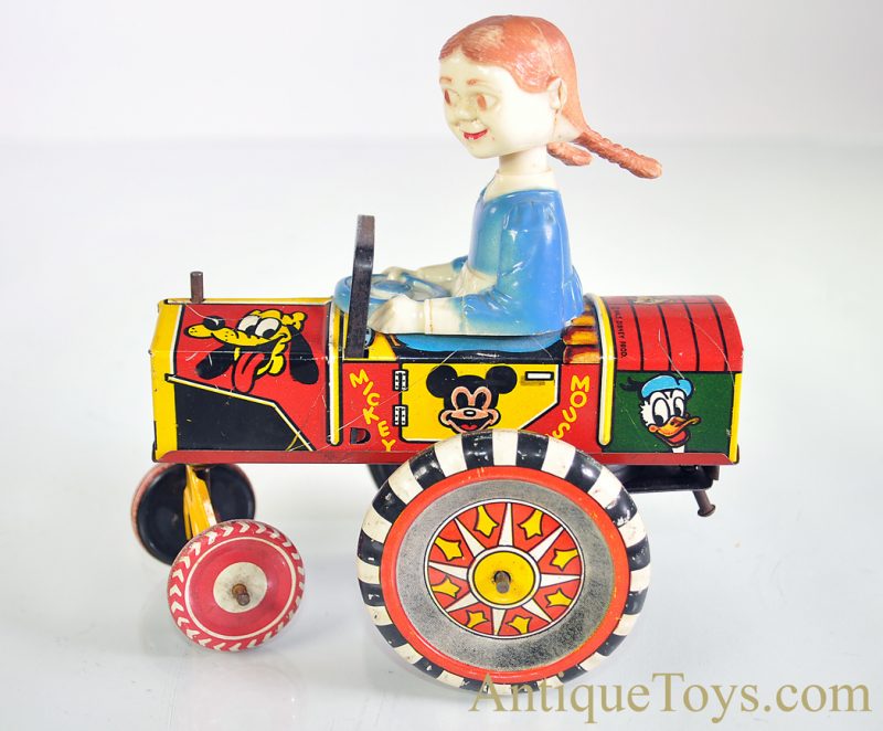 Marx Lithographed Tin Windup “Dottie the Driver” Walt Disney Mickey Mouse Thumper Rabbit Wacky Jeep <FONT COLOR="ff000 ">*SOLD*</font>