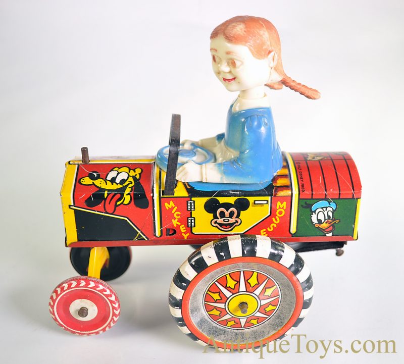 Marx Lithographed Tin Windup “Dottie the Driver” Walt Disney Mickey Mouse Thumper Rabbit Wacky Jeep <FONT COLOR="ff000 ">*SOLD*</font> - Image 4