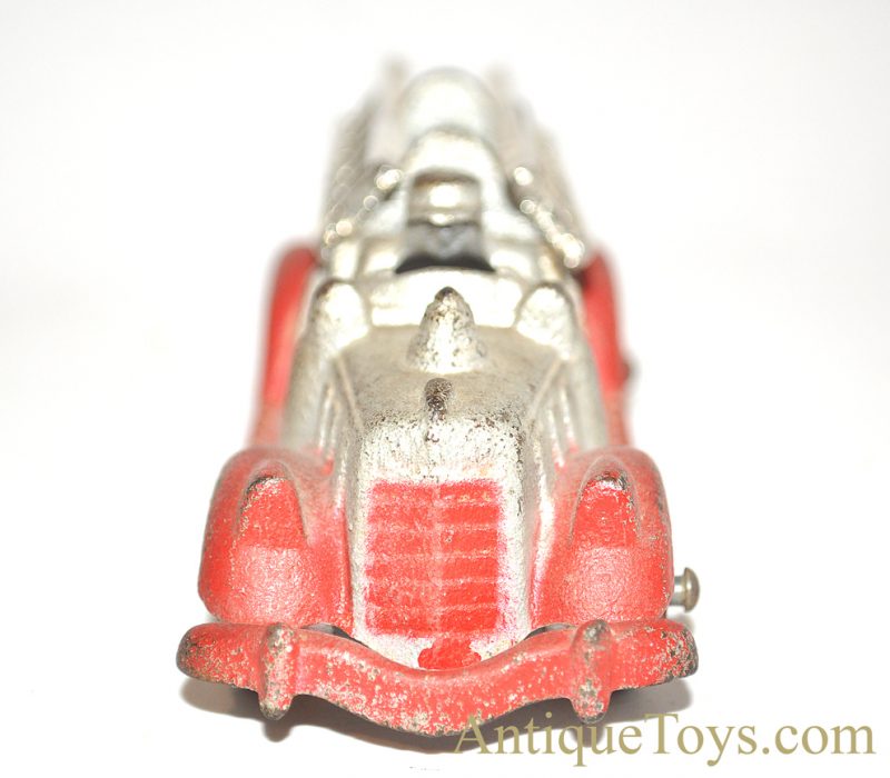 Hubley ca. 1930’s Silver and Red Cast Iron Fire Engine Ladder Truck <FONT COLOR="ff000 ">*SOLD*</font> - Image 5