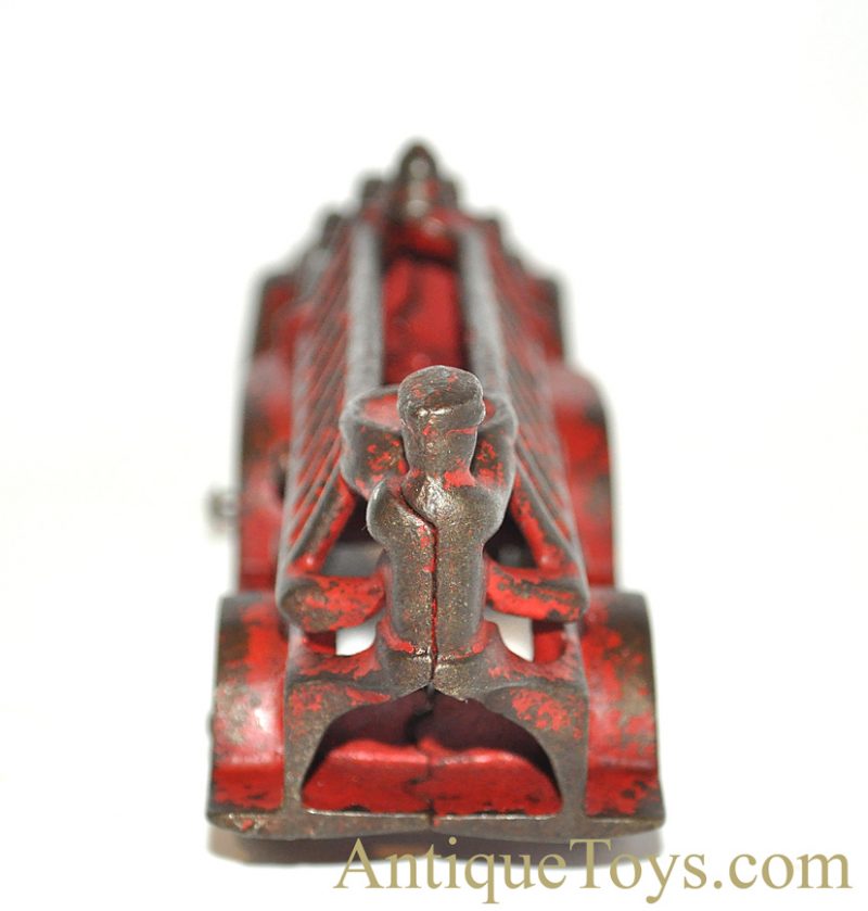 Kenton Hardware Co. ca. 1930's Red Cast Iron Tandem Fire Engine Ladder Truck for Sale - Image 7