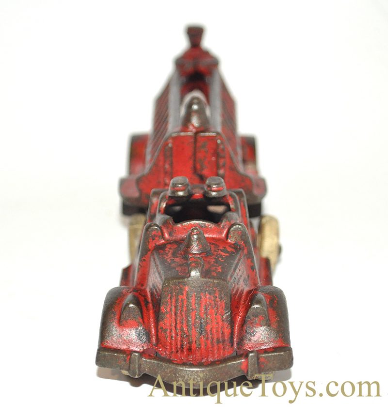 Kenton Hardware Co. ca. 1930's Red Cast Iron Tandem Fire Engine Ladder Truck for Sale - Image 8