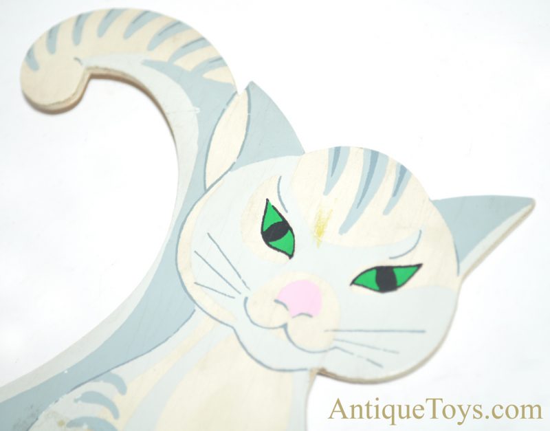 German Folk Art Gestiefelter Kater Puss in Boots Hand Painted Wooden Cut Out Wall Art Decor <FONT COLOR="ff000 ">*SOLD*</font> - Image 7