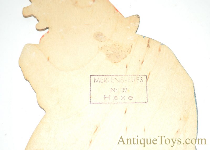 Mertens-Fries German Folk Art  Hand Painted No. 39 "Hexen" Witch Wooden Cut Out Wall Art Decor <FONT COLOR="ff000 ">*SOLD*</font> - Image 4