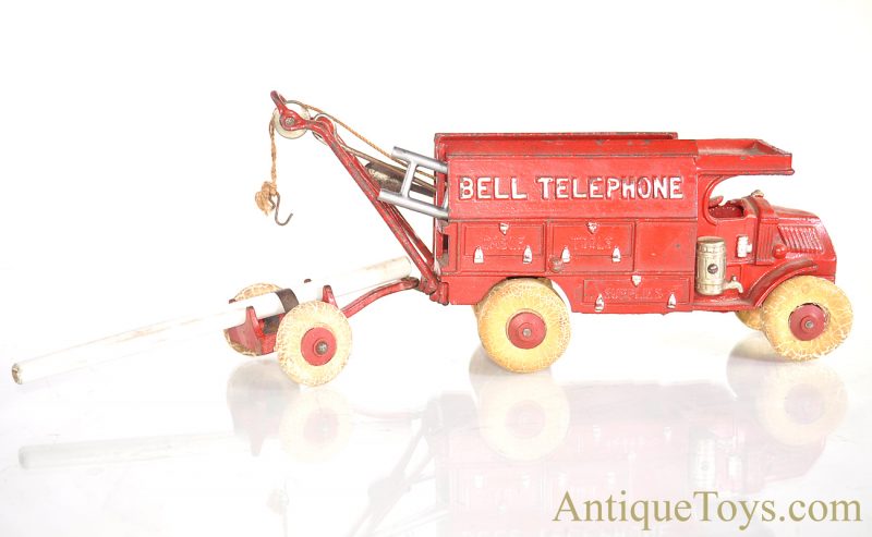Hubley Red Cast Iron Ohio Bell Telephone Company Truck Large Version <FONT COLOR="ff000 ">*SOLD*</font> - Image 4