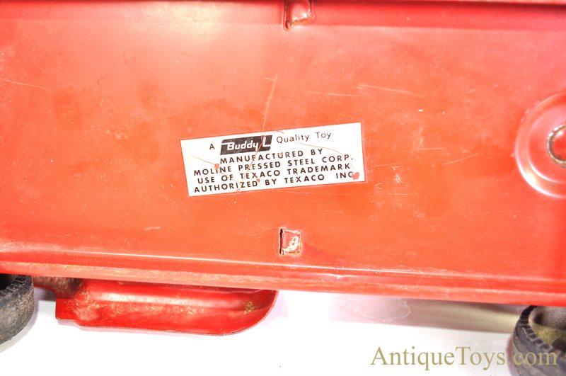 Buddy L ca. 1950's Pressed Steel Red Texaco Fuel Tanker Truck <FONT COLOR="ff000 ">*SOLD*</font> - Image 4