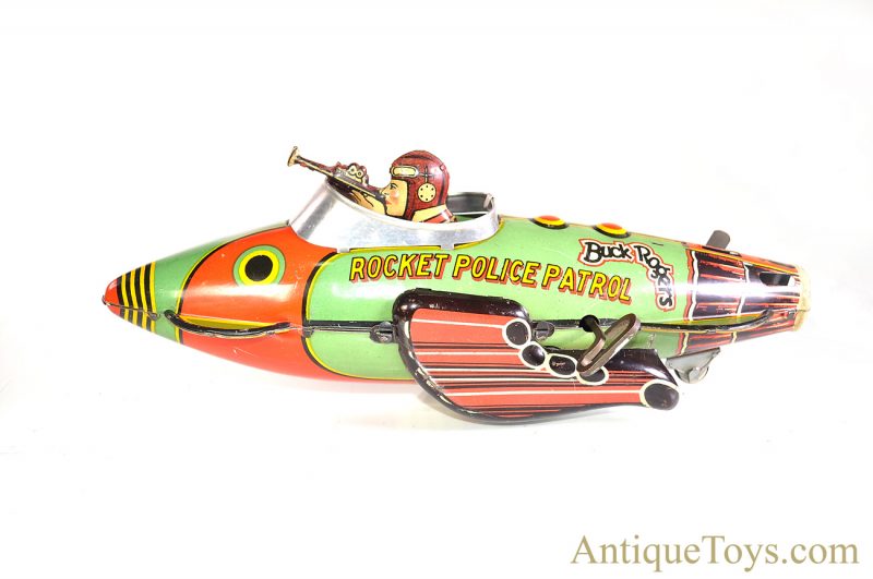 Marx Buck Rogers "Rocket Police Patrol" Tin Windup Space Toy <FONT COLOR="ff000 ">*SOLD*</font> - Image 2
