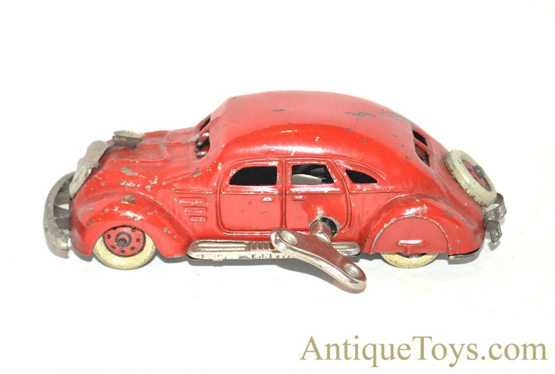 Japanese "MY FRIEND" Prewar 1935 Chrysler Airflow Tin Lithographed Windup Car <FONT COLOR="ff000 ">*SOLD*</font> - Image 2