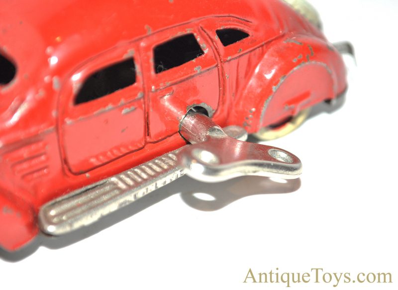 Japanese "MY FRIEND" Prewar 1935 Chrysler Airflow Tin Lithographed Windup Car <FONT COLOR="ff000 ">*SOLD*</font> - Image 7