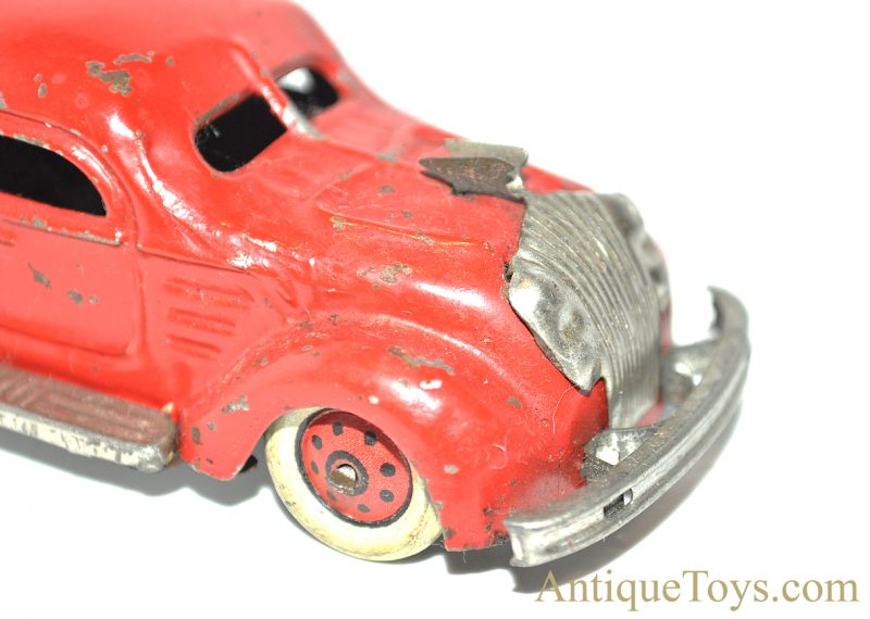 Japanese "MY FRIEND" Prewar 1935 Chrysler Airflow Tin Lithographed Windup Car <FONT COLOR="ff000 ">*SOLD*</font> - Image 8