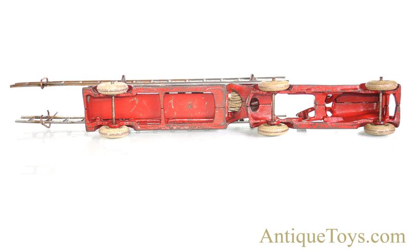 Arcade Rare Large Red Cast Iron Tandem Fire Engine Ladder Truck #1947 <FONT COLOR="ff000 ">*SOLD*</font> - Image 3