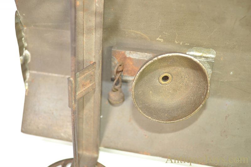 Althof Bergmann ca. 1800’s Tin Pull Toy Horse with Jockey on Belled Platform <FONT COLOR="ff000 ">*SOLD*</font> - Image 4