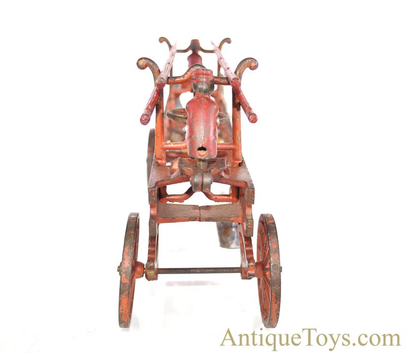 Hubley Rare ca. 1898 Deluxe Large Cast Iron Horse Drawn Tandem Fire Engine Ladder Truck <FONT COLOR="ff000 ">*SOLD*</font> - Image 5