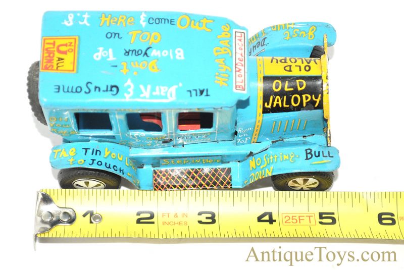 Linemar Marx ca. 1950's Blue "Friction Old Jalopy" Tin Lithographed Friction Car <FONT COLOR="ff000 ">*SOLD*</font> - Image 11