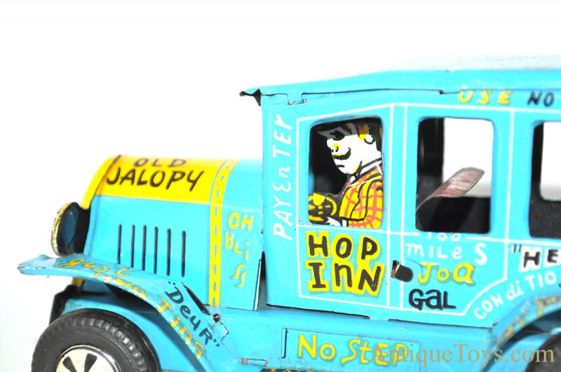 Linemar Marx ca. 1950's Blue "Friction Old Jalopy" Tin Lithographed Friction Car <FONT COLOR="ff000 ">*SOLD*</font> - Image 10