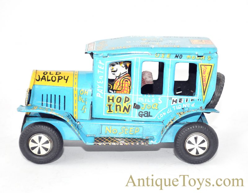 Linemar Marx ca. 1950's Blue "Friction Old Jalopy" Tin Lithographed Friction Car <FONT COLOR="ff000 ">*SOLD*</font> - Image 3