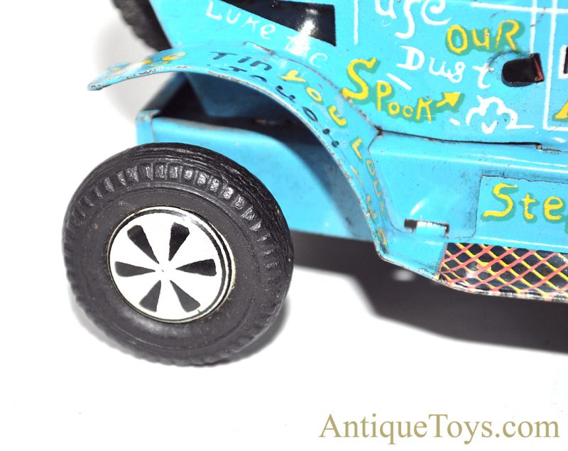 Linemar Marx ca. 1950's Blue "Friction Old Jalopy" Tin Lithographed Friction Car <FONT COLOR="ff000 ">*SOLD*</font> - Image 9