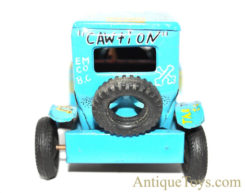 Linemar Marx ca. 1950's Blue "Friction Old Jalopy" Tin Lithographed Friction Car <FONT COLOR="ff000 ">*SOLD*</font> - Image 4