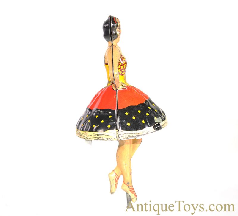 Marx Lithographed Tin Spinning Top “Ballet Dancer” Gyroscopic Ballerina Set <FONT COLOR="ff000 ">*SOLD*</font> - Image 2