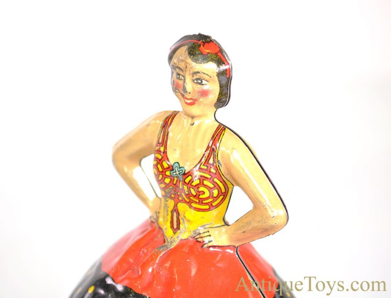 Marx Lithographed Tin Spinning Top “Ballet Dancer” Gyroscopic Ballerina Set <FONT COLOR="ff000 ">*SOLD*</font> - Image 6