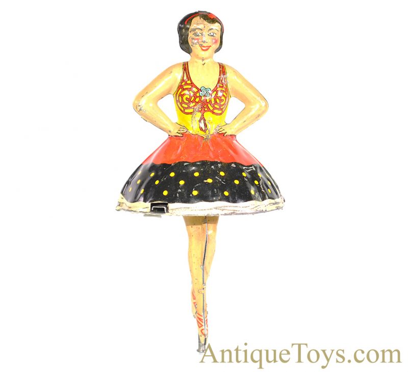 Marx Lithographed Tin Spinning Top “Ballet Dancer” Gyroscopic Ballerina Set <FONT COLOR="ff000 ">*SOLD*</font> - Image 7