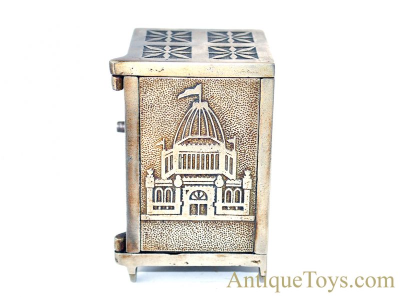 Nicol & Co. ca. 1893 White City Time Lock Puzzle Safe No. 326 Chicago World's Fair Cast Iron Still Penny Coin Bank <FONT COLOR="ff000 ">*SOLD*</font> - Image 5
