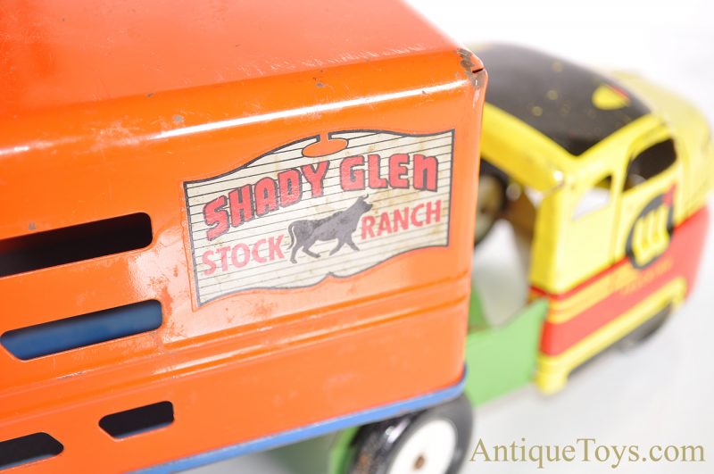 Wyandotte Toys All Metal Products Company Pressed Steel Wyandotte Trucking Shady Glen Stock Ranch Cattle Semi-Trailer Truck <FONT COLOR="ff000 ">*SOLD*</font> - Image 9
