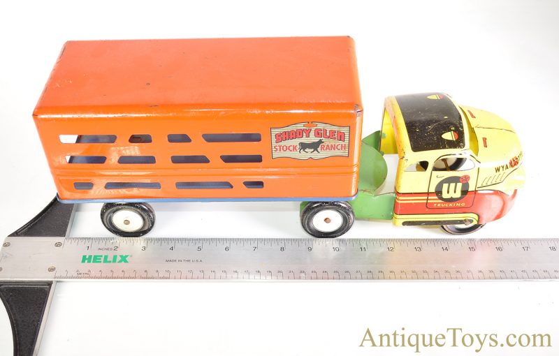Wyandotte Toys All Metal Products Company Pressed Steel Wyandotte Trucking Shady Glen Stock Ranch Cattle Semi-Trailer Truck <FONT COLOR="ff000 ">*SOLD*</font> - Image 14