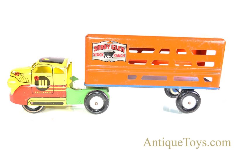 Wyandotte Toys All Metal Products Company Pressed Steel Wyandotte Trucking Shady Glen Stock Ranch Cattle Semi-Trailer Truck <FONT COLOR="ff000 ">*SOLD*</font> - Image 2
