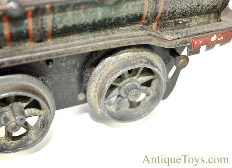 Karl Bub ca. 1910's Tin Lithographed Windup O Gauge Train Set with Locomotive, Coal & Passenger Car Made for the U.S. Market  <FONT COLOR="ff000 ">*SOLD*</font> - Image 11