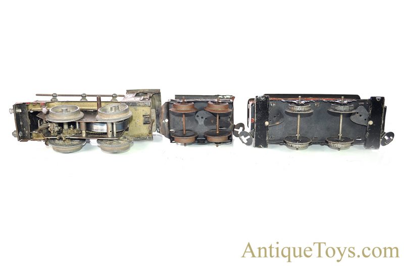 Karl Bub ca. 1910's Tin Lithographed Windup O Gauge Train Set with Locomotive, Coal & Passenger Car Made for the U.S. Market  <FONT COLOR="ff000 ">*SOLD*</font> - Image 6