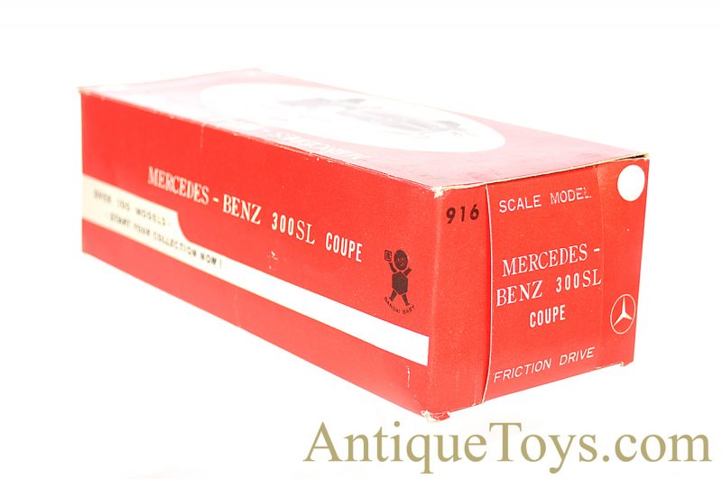 Bandai Mercedes-Benz 300SL Coupe #916 Tin Lithographed Friction Japan Scale Model w/Box for Sale <FONT COLOR="ff000 ">*SOLD*</font> - Image 10