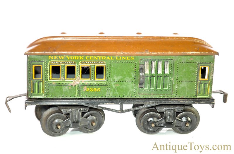Bing Werkes "New York Central Lines" Cast Iron Electric Locomotive & Tin Lithographed Passenger & Caboose Cars Train Set *RESEARCH HELP NEEDED* <FONT COLOR="ff000 ">*SOLD*</font> - Image 9