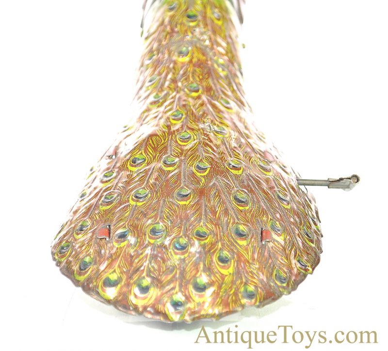 Hans Eberl EBO Toys Pao-Pao German Tin Windup Lithographed Walking Peacock Toy<FONT COLOR="ff000 ">*SOLD*</font> - Image 6