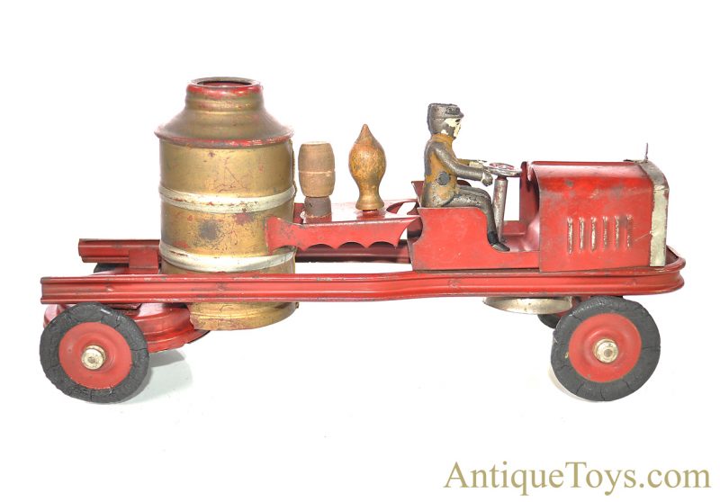 Kingsbury Manufacturing Co. Rare ca. 1931 #1626 Tin Hand Painted Windup Bell Ringer Fire Engine Pumper Truck <FONT COLOR="ff000 ">*SOLD*</font>