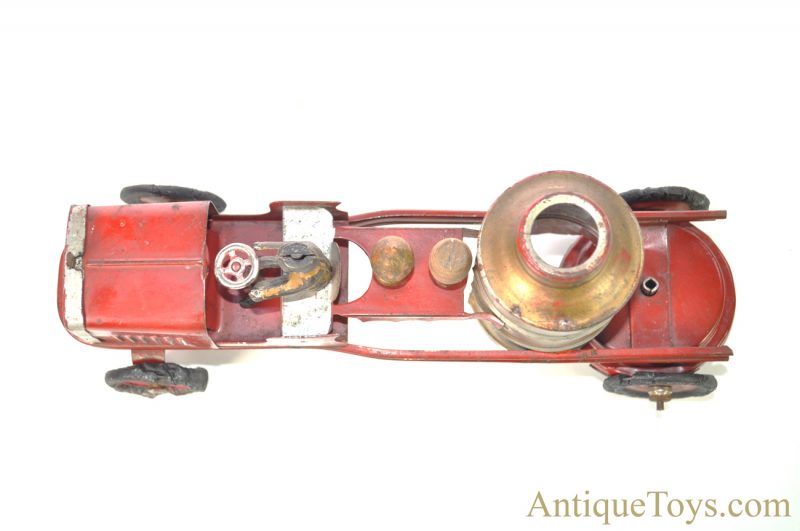 Kingsbury Manufacturing Co. Rare ca. 1931 #1626 Tin Hand Painted Windup Bell Ringer Fire Engine Pumper Truck <FONT COLOR="ff000 ">*SOLD*</font> - Image 11