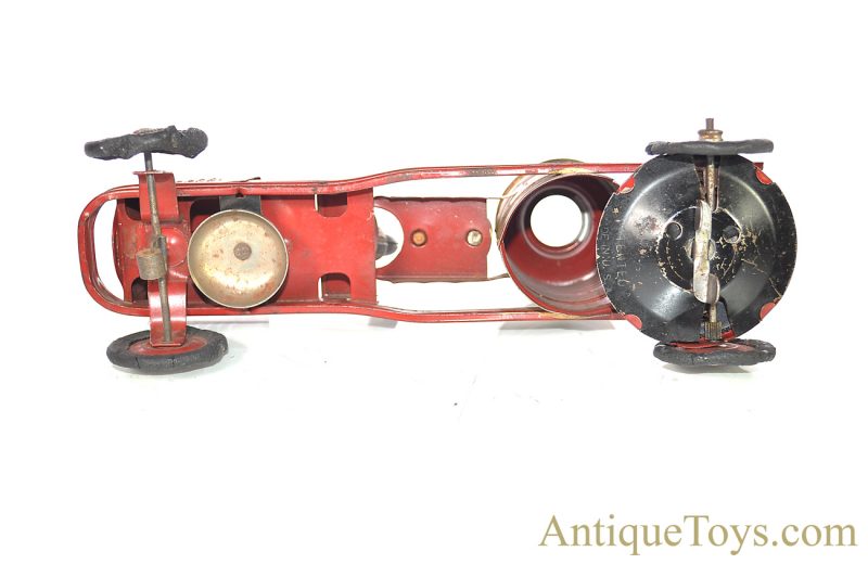 Kingsbury Manufacturing Co. Rare ca. 1931 #1626 Tin Hand Painted Windup Bell Ringer Fire Engine Pumper Truck <FONT COLOR="ff000 ">*SOLD*</font> - Image 3