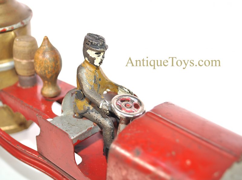 Kingsbury Manufacturing Co. Rare ca. 1931 #1626 Tin Hand Painted Windup Bell Ringer Fire Engine Pumper Truck <FONT COLOR="ff000 ">*SOLD*</font> - Image 8