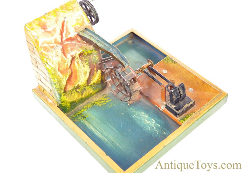 Marklin/Gebrüder Maerklin ca. 1927 Reservoir with Water Wheel & Trip Hammers (Bassin mit Felspartie) German Tin Toy Hirschberg Collection <FONT COLOR="ff000 ">*SOLD*</font> - Image 6