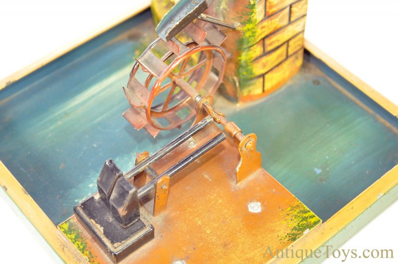 Marklin/Gebrüder Maerklin ca. 1927 Reservoir with Water Wheel & Trip Hammers (Bassin mit Felspartie) German Tin Toy Hirschberg Collection <FONT COLOR="ff000 ">*SOLD*</font> - Image 7