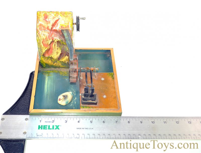 Marklin/Gebrüder Maerklin ca. 1927 Reservoir with Water Wheel & Trip Hammers (Bassin mit Felspartie) German Tin Toy Hirschberg Collection <FONT COLOR="ff000 ">*SOLD*</font> - Image 12