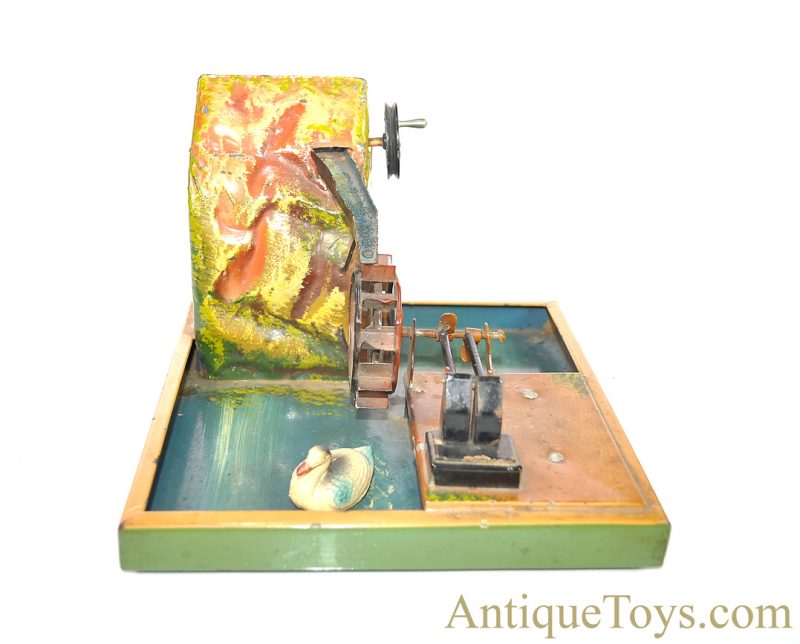 Marklin/Gebrüder Maerklin ca. 1927 Reservoir with Water Wheel & Trip Hammers (Bassin mit Felspartie) German Tin Toy Hirschberg Collection <FONT COLOR="ff000 ">*SOLD*</font>