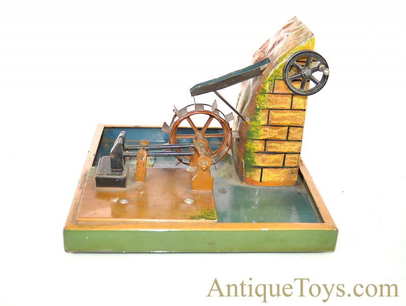 Marklin/Gebrüder Maerklin ca. 1927 Reservoir with Water Wheel & Trip Hammers (Bassin mit Felspartie) German Tin Toy Hirschberg Collection <FONT COLOR="ff000 ">*SOLD*</font> - Image 3