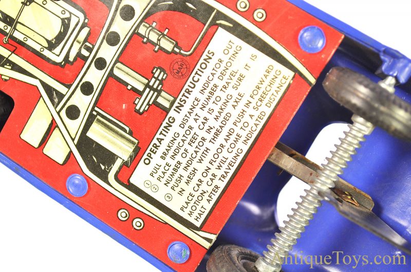 Marx ca. 1950’s Plastic & Tin Lithographed "Automatic Brake Kar" LM14 Braking Push Car <FONT COLOR="ff000 ">*SOLD*</font> - Image 6