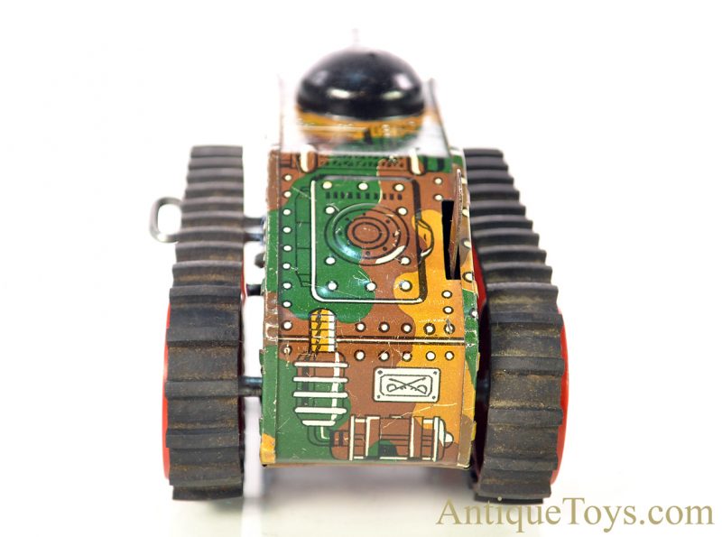Marx ca. 1950’s Lithographed Tin Clockwork Windup Rubber Tread #5 “Midget Climbing Fighting Tank” <FONT COLOR="ff000 ">*SOLD*</font> - Image 3