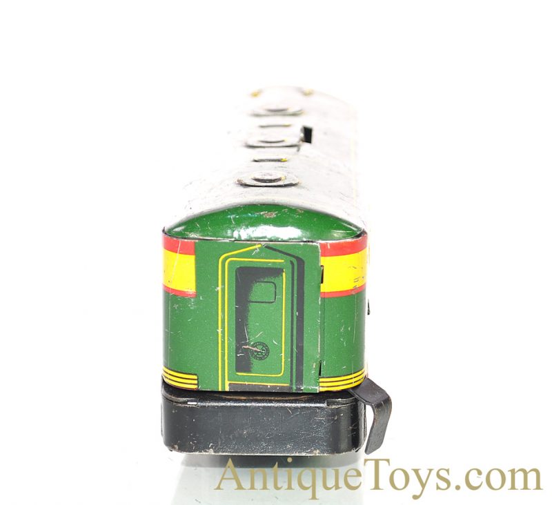 Marx O-Gauge 7pc. Tin Lithographed Train Set #4000 Seaboard Clockwork & Dummy A-Unit Diesel Locomotive with #956 Caboose, B&O Coal, Flat & Sinclair Tank Cars & Illinois Central Trestle Bridge for Sale - Image 11